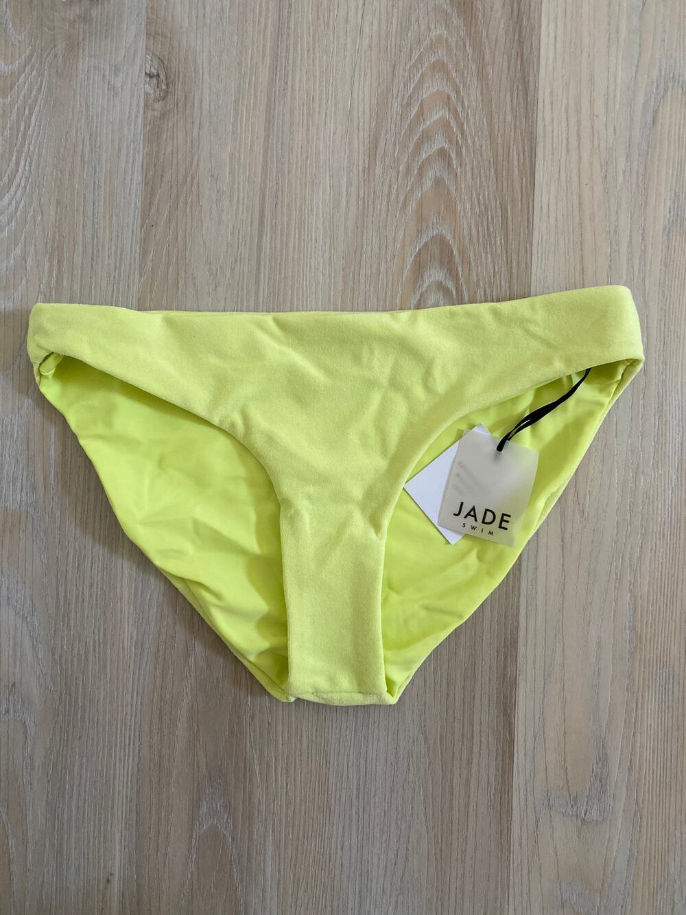 Jade Womens Citrine Swim Rounded Edges Bikini Bottom sz M